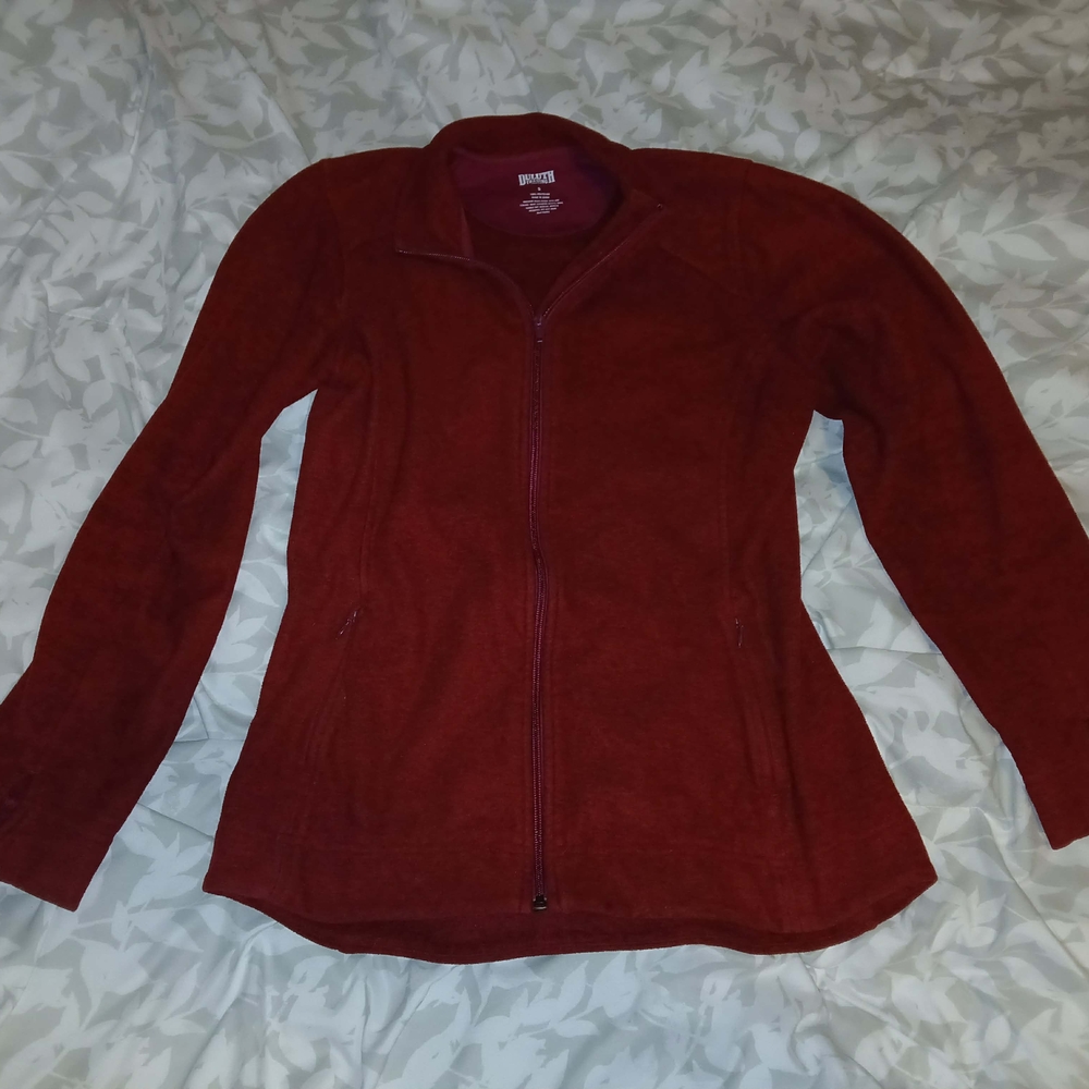 Duluth Trading Company Women's Burgundy Zip-Up Fleece Jacket